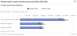 Numero totale e medio di entrate di persone fisiche, 2020-2021