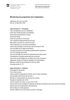 Monitoring du programme de la législature
