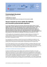 Hausse marquée du revenu médian des diplômés de la formation professionnelle supérieure