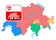 Les 4 régions linguistiques de la Suisse par commune