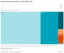 Bestand der Personenwagen nach Treibstoffart