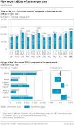 New registrations of passenger cars - monthly data