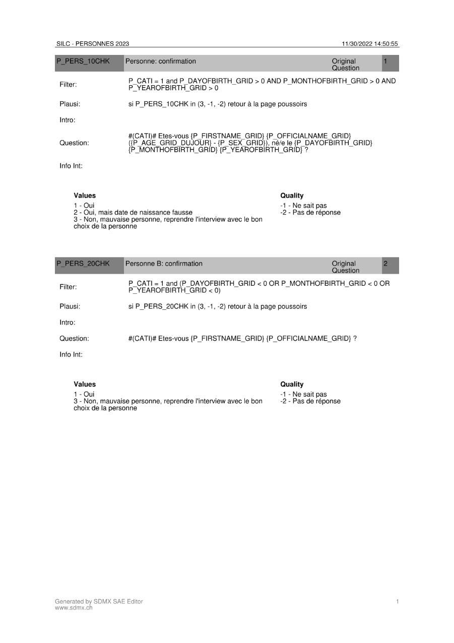 Questionnaire individuel