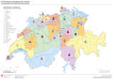 Les 26 cantons et chefs-lieux de la Suisse