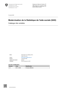 Catalogue des variables