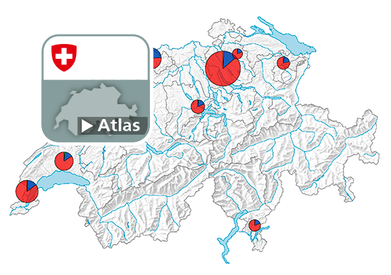 Emplois selon les trois secteurs économiques, en 2021