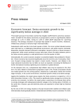 Swiss economic growth to be significantly below average in 2023