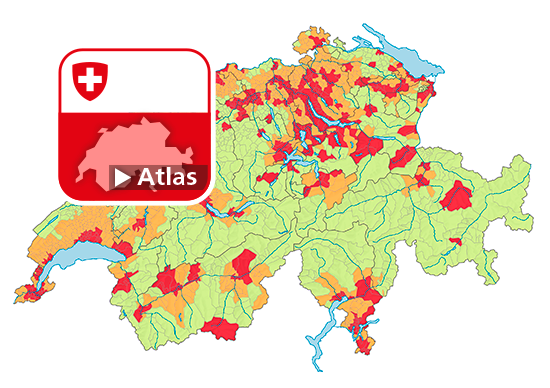 Centres urbains et espace sous influence des centres urbains 2012