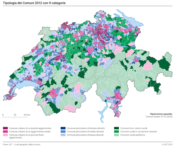 Tipologia dei Comuni 2012 con 9 categorie