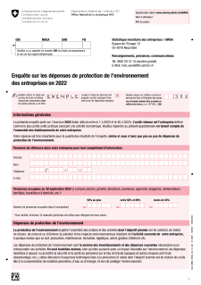 Enquête sur les dépenses de protection de l'environnement des entreprises