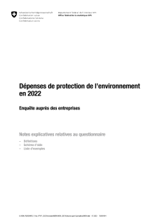 Enquête sur les dépenses de protection de l'environnement des entreprises