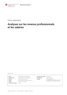 Fiche explicative Analyses sur les revenus professionnels et les salaires