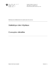 Statistique des hôpitaux - Conception détaillée (version 1.1)
