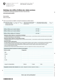Statistique des chiffres d'affaires des «Autres services» - Modèle du questionnaire DLU