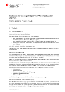 Statistik der Energieträger von Wohngebäuden - Häufig gestellte Fragen (FAQ)