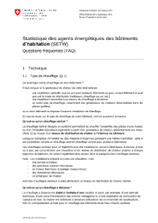 Statistique des agents énergétiques des bâtiments d'habitation - Questions fréquentes (FAQ)