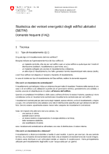 Statistica dei vettori energetici degli edifici abitativi - Domande frequenti (FAQ)