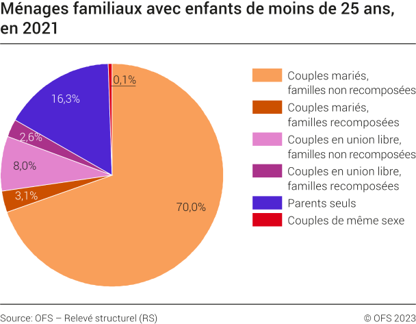 Ménages familiaux avec enfants de moins de 25 ans