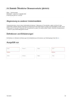 Musterfragebogen Autobusse, Trolleybusse, Trams