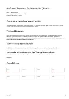 Musterfragebogen Eisenbahn Personenverkehr