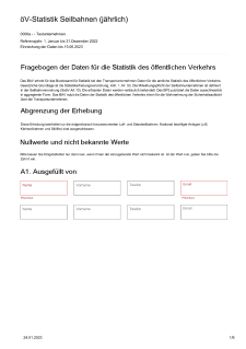 Musterfragebogen Luft- und Standseilbahnen