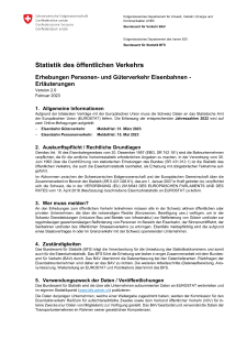 Erläuterungen Erhebungen Eisenbahn Güter- und Personenverkehr
