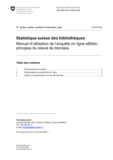 Manuel d'utilisation de l'enquête en ligne eBiblio