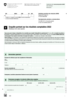 Statistique de la valeur ajoutée - Questionnaire 1B