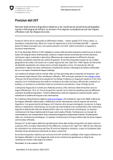 Revisiun dals territoris linguistics statistics