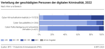 Verteilung der geschädigten Personen nach Alter und Bereich der digitalen Kriminalität