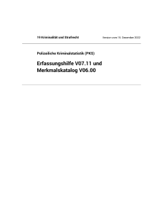 Erfassungshilfe V07.11 und Merkmalskatalog V06.00
