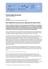 86,3 milliards de francs pour les dépenses de santé en 2021
