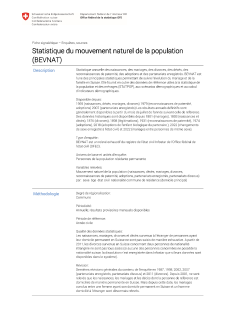 Statistique du mouvement naturel de la population