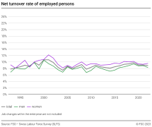 Net turnover rate of employed persons