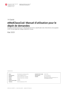 eMedClassCod: Manuel d'utilisation pour le dépôt de demandes