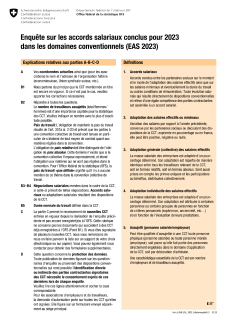 Explications - Enquête sur les accords salariaux dans les domaines conventionnels 2023