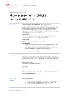 Microrecensement mobilité et transports