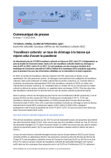 Travailleurs culturels: un taux de chômage à la baisse qui rejoint celui d'avant la pandémie