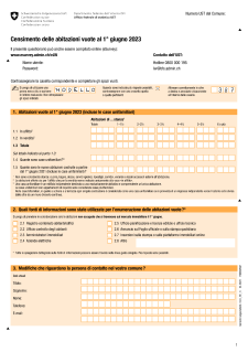 Censimento annuale delle abitazioni vuote - Modello di questionario per i Comuni