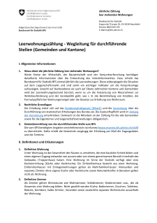 Leerwohnungszählung - Wegleitung