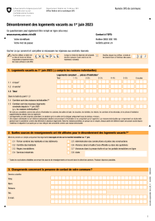 Dénombrement des logements vacants - Modèle de questionnaire pour les communes