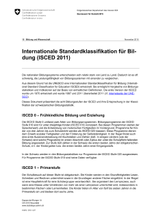 International Standard Classification of Education (ISCED 2011)