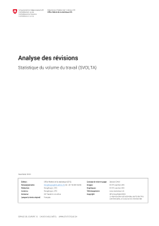 Statistique du volume du travail (SVOLTA) - Analyse des révisions