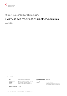 Synthèse des modifications méthodologiques