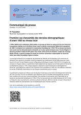 Première vue d'ensemble des données démographiques d'avant 1850 au niveau local