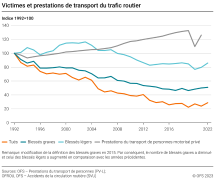 Victimes et prestations de transport du trafic routier
