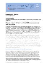 Mercato svizzero del lavoro: notevoli differenze a seconda della nazionalità