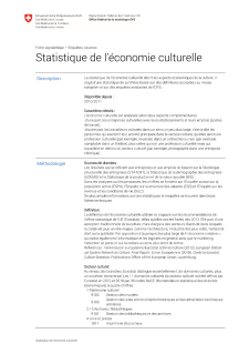Statistique de l'économie culturelle