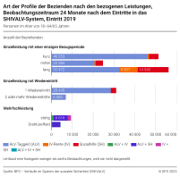 Art der Profile nach den bezogenen Leistungen, Beobachtungszeitraum 24 Monate, Eintritt 2019