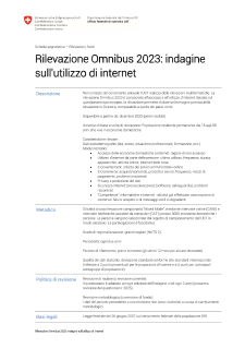 Omnibus 2023: Indagine sull'utilizzo di internet